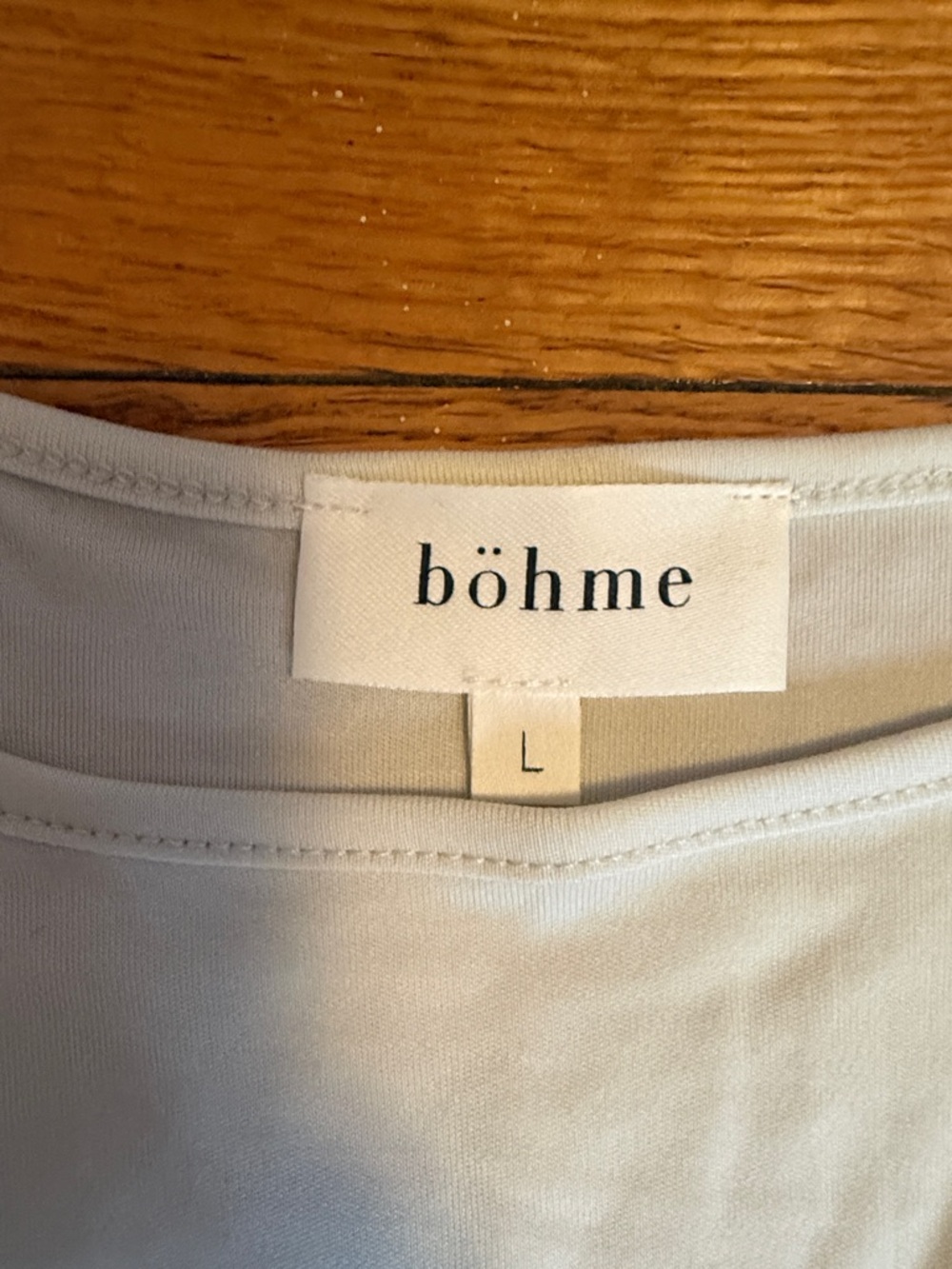 Cream Long Sleeve Gathered Front Tee by böhme - Picture 2 of 3